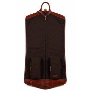 Premium Handmade Genuine Leather Suit Carrier Heavy-Duty Garment <b>Bag</b> Zipper for Casual Simple Travel Wholesale Business <b>Luggage</b> - Product Image 3