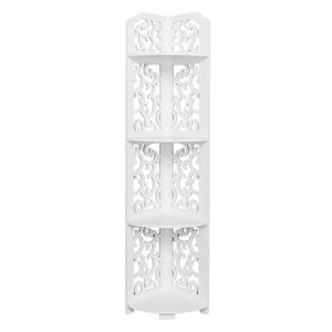 Mobiletto da Bagno Bianco a 4 Ripiani Stile Intaglio Daqing, Impermeabile e con Angolo di 120 Gradi - Product Image 6