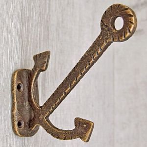 Brass Designer Decorative <b>Hooks</b> <b>Wall</b> Mount <b>Key</b> Rack and Towel <b>Hook</b> Metal Plant Pattern for Bathroom and Clothing Use - Product Image 6