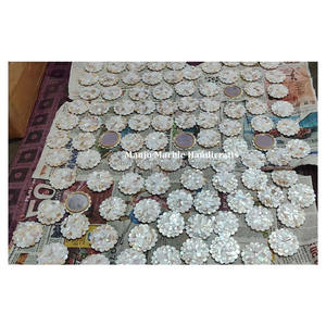 กระจกฝังหินอ่อนฝังหินอ่อนทรงกลมมุกขัดเงาสำหรับตกแต่งสินค้ายอดนิยมดีไซน์ทันสมัยคุณภาพสูง - Product Image 3