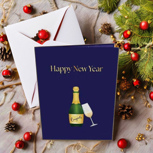 Cartes Pop 3D pour Bouteille Feux d'Artifice Carte de Voeux Nouvel An Vietnam Carte de Célébration de Vacances Fait Main Marque SEAPEARLS - Product Image 1