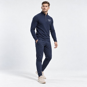 Bulk Wholesale Men's Quarter <b>Zip</b> Active Top Lightweight Polyester Breathable Sportswear <b>Shirt</b> Fitness Activewear Supplier - Product Image 3