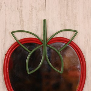 Best Selling Rattan <b>Mirror</b> Apple Shape Wall Decor Handmade Natural Frame Eco Friendly Sustainable Wholesale Bulk OEM Supplier - Product Image 4