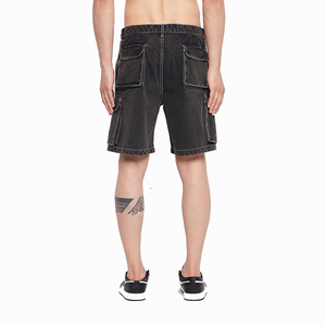 New Summer 100% Cotton Denim Solid Casual <b>Men's</b> High <b>Elastic</b> Quick Dry Eco-Friendly Stretch Shorts - Product Image 4