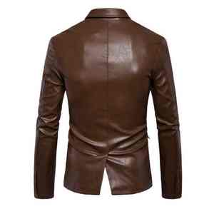Blazer Britannique en Cuir Respirant Anti-Plis de Haute Qualité pour Hommes – Vente en Gros SOLID INTERNATIONAL - Product Image 5