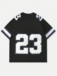 Maillot de football américain rétro OEM unisexe à manches courtes, respirant, imprimé, coupe ample, personnalisable, grandes tailles - Product Image 1