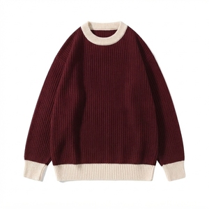 Mens Knitted <b>Pullover</b> <b>Sweater</b> Crew Neck Long Sleeve Solid Color Autumn Wear 100% Acrylic Regular Fit - Product Image 4