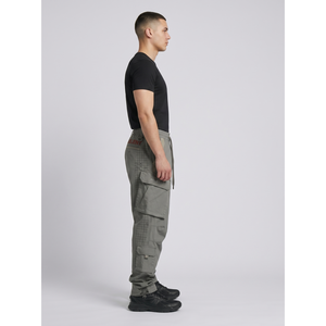 Pantalones Cargo Techwear para Hombre, 280 GSM, Ripstop Elástico, Pierna Ancha, Etiqueta Personalizada OEM, Ecológicos, Arrugados, Lisos, Estilo Urbano, Tácticos - Product Image 3