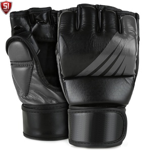 ถุงมือชกมวยหนังวัวสีขาว สำหรับฝึกซ้อม MMA ศิลปะการต่อสู้ แบบเต็มนิ้ว ปิดด้วยแถบตีนตุ๊กแก ใช้ได้ทั้งชายและหญิง รับสกรีนโลโก้ ถุงมือสำหรับมวยอาชีพ 14 ปี - Product Image 4