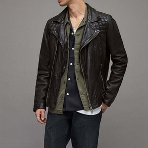 Custom High Quality 100% Real Leather Winter Jacket Windproof Outdoor Men's Leather Jacket - Product Image 6