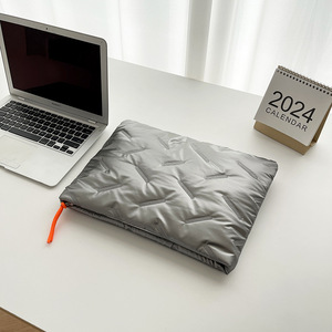 Quilted Laptop Sleeve 13-14 Inch Waterproof Protective Notebook <b>Bag</b> Soft Padded <b>Computer</b> Cover for Business Travel - Product Image 2
