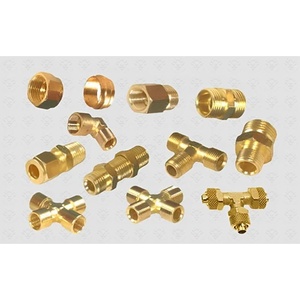 Raccords de tuyauterie en laiton de précision, sur mesure, finition dorée polie, qualité industrielle, durables, résistants à la corrosion - Product Image 1