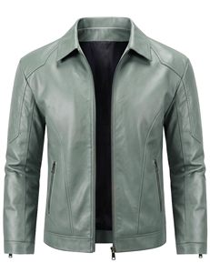Personalized Motorbike Leather <b>Jacket</b> Custom Logo Color Options <b>Mens</b> Full Zip Motorcycle Biker Outerwear Waterproof Breathable - Product Image 4