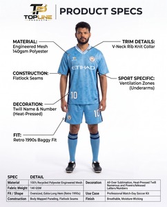 Conjuntos de Fútbol Sublimados Personalizados para Hombre, Camisetas de Secado Rápido para Fútbol, Uniformes de Fútbol Transpirables, Conjunto de Camisetas de Fútbol - Product Image 4