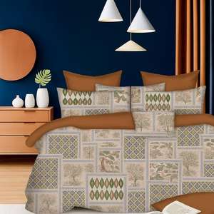 ชุดผ้าปูที่นอน3ชิ้นผ้าฝ้ายพิมพ์ลายดอกไม้สีพื้นสไตล์คลาสสิกใส่สบายและเหมาะสำหรับให้เป็นของขวัญ - Product Image 2