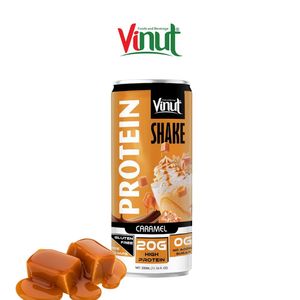 Fabrication OEM/ODM sous Marque Privée Vente en Gros 330ml VINUT Caramel Protein Shake (Riche en Protéines Sans Gluten Sans Sucre Ajouté 20 Brix) - Product Image 1