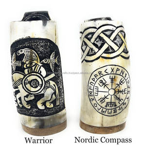 Precio atractivo de calidad superior Cuerno natural hecho a mano Witcher Wolf Viking Cuerno para beber hecho a mano de La India - Product Image 5