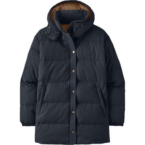 Women's <b>Quilted</b> Hooded <b>Jacket</b> Solid Color Thick Winter Warm Long Sleeve Full Length Polyester Wadding Coat With Button Closure - Product Image 5