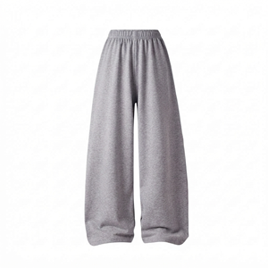Pantalon imprimé à jambes larges en coton, coupe ample, longueur complète, taille élastique, vêtements décontractés pour l'automne - Product Image 6