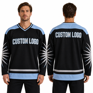 Maillot de hockey sur glace durable, personnalisé, vente en gros, pour gardien de but et patineur, avec protections d'épaule et de coude, manchettes, panneaux de col, en tissu cousu sur mesure - Product Image 5