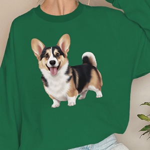 Sudaderas informales de punto para mujer con estampado de ilustraciones de Pembroke Welsh Corgi - Product Image 3