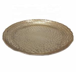 Assiette Ronde Moderne en Métal Argenté, Compatible Lave-Vaisselle, Vaisselle Jetable pour Fêtes - Product Image 4