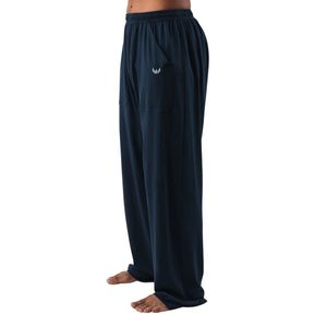 Pantalones Deportivos de Pierna Recta Azul Marino para Hombre, con Cintura Elástica, Ajuste Cómodo y Relajado, Pantalones Deportivos para Entrenamiento - Product Image 3