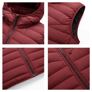 Mens Puffer Vest <b>Zip</b> Breathable Warm Autumn Sleeveless Jacket OEM Custom Logo Wholesale Factory Price Bulk Order Direct - Product Image 5