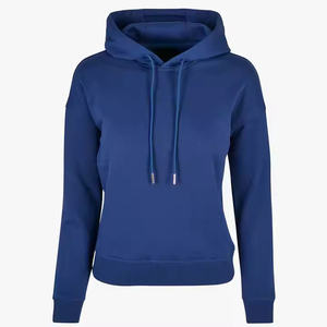 Sweat-shirt à capuche d'hiver pour femme, personnalisable avec logo, coupe oversize, style nouveau, manches longues, en tricot, tissu uni, décontracté - Product Image 1