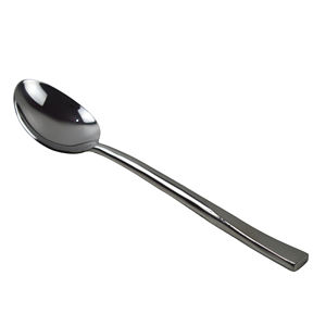 Cuillère à café en métal argenté de haute qualité avec logo personnalisé, cuillère à soupe ronde en acier inoxydable avec décoration de table - Product Image 1