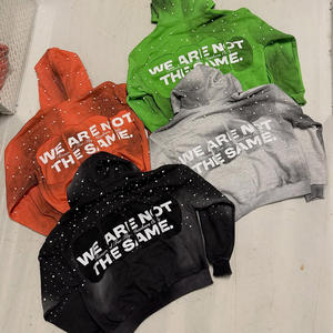 DCY Sweat à capuche d'hiver personnalisé avec impression DTG, logo en strass, coupe ample, épais, délavé, zippé, 450 g/m², écologique, surdimensionné - Product Image 3