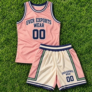 Ensemble Maillot et Short de Basketball Personnalisé Rose Crème Respirant Tenue d'Équipe en Mesh pour Clubs et Écoles - Product Image 3