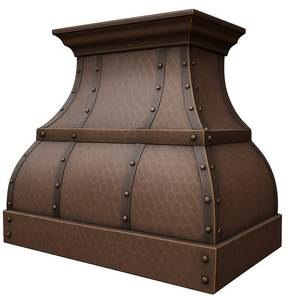 Hotte de cuisine exclusive en cuivre, fabriquée avec des savoirs-artisans, ventilation élégante pour la cuisine, finition métallique décorative de qualité supérieure - Product Image 4