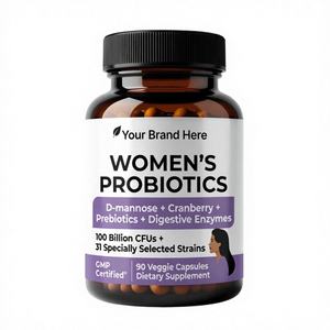 Cápsulas de Suplemento Dietético Probiótico de Marca Privada con Extracto de Arándano Rojo y Mezcla Prebiótica - Product Image 1