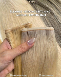 ผมแท้เวียดนามคุณภาพสูง LEXHAIR แบบเวอร์จิ้น  ชนิด Genius Weft  จัดเรียงเกล็ดผมอย่างสมบูรณ์แบบ  แบบเย็บสองชั้นด้วยเครื่องจักร  ดูเป็นธรรมชาติ - Product Image 1