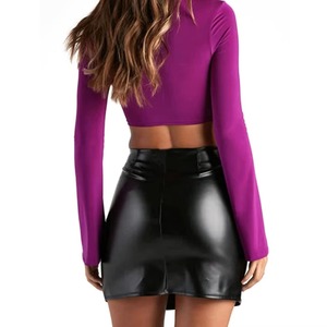 Vente en ligne : Nouvelle jupe en cuir pour femme, tendance 2026, ajustable - Product Image 2