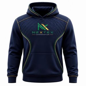 Sudadera con capucha de manga larga para hombre con bloques de color y bolsillo canguro - Product Image 3