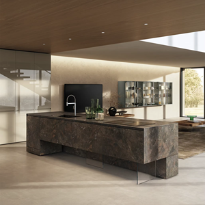 Meuble de cuisine moderne européen en MDF personnalisé JY Project, multifonctionnel, écologique, prêt à l'emploi (RTA), meuble de rangement - Product Image 1
