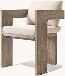 Chaise de salle à manger capitonnée en tissu avec structure en bois massif, mobilier de salle à manger moderne pour la maison, le bureau, l'appartement, vente en gros - Product Image 1