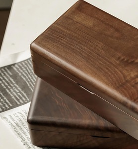 Eco-Friendly Rectangle <b>Wooden</b> <b>Box</b> for Jewelry Gift Storage-Soft Interior for Delicate Items Christmas Chinese New Year Tabletop - Product Image 4