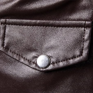 Veste en cuir élégante et tendance pour hommes, de haute qualité, confortable, style streetwear, veste en cuir d'hiver pour hommes - Product Image 5