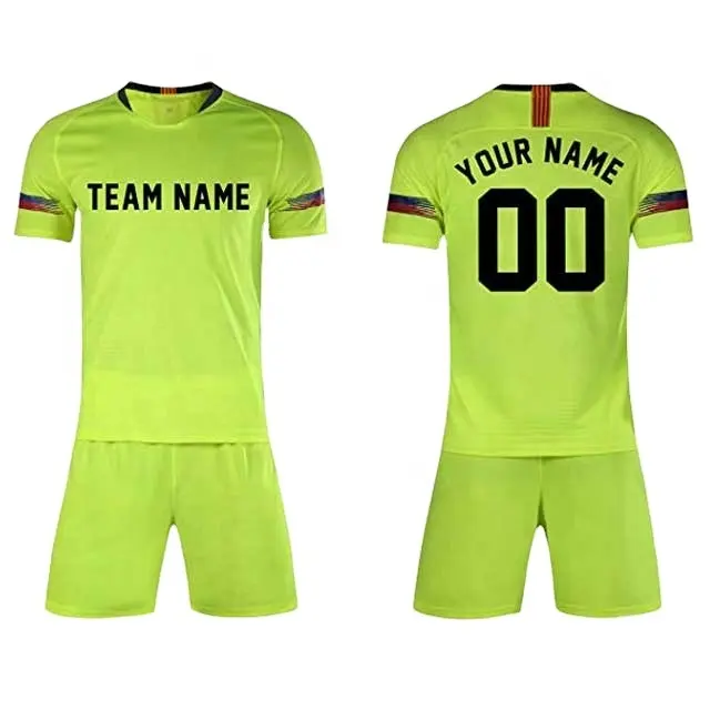 Best Selling Quick Dry Soccer Uniform Custom Made Good Quality Bright Color Soccer Uniform Breathable Soccer Uniform