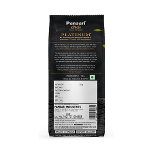 Pansari Platinum Chai Black <b>Tea</b> 250g Loose Leaf Premium CTC Blend with Long Leaves - Product Image 3