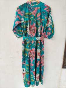 Designer 100% Pure Cotton Bohemian <b>Dress</b> for Women Fancy Floral Printed Bulk <b>Maxi</b> <b>Dress</b> Fit and Flare Casual Beachwear Outfits - Product Image 5