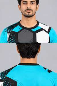 ชุดเสื้อฟุตบอลสำหรับทีมสโมสร แบบสั่งทำพิเศษ ระบายอากาศได้ดี แห้งเร็ว พิมพ์ลายแบบซับลิเมชั่น ผลิตจากโพลีเอสเตอร์ พร้อมกางเกงขาสั้น - Product Image 5