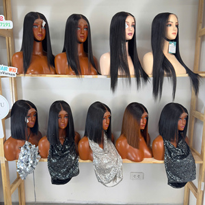 Perruque Bob Couleur Combinée 10 Pouces Lace Front HD Transparente 5x5 Double Drawn Sans Colle Lisse Soyeux Ondulé 100% Cheveux Humains Vierges Petite Taille - Product Image 4
