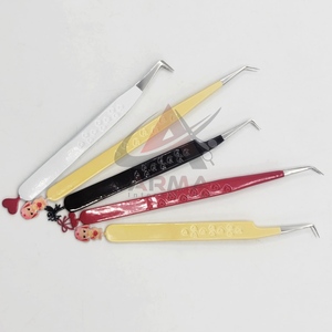Pince à épiler pour extensions de cils en acier inoxydable, prix de gros, vente chaude, étiquette privée, conception CNC personnalisée, précision et durabilité - Product Image 4