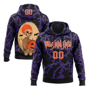 Custom <b>Gothic</b> Printed <b>Hoodie</b> Men's Black Red Design Team Name Number Personalized Sublimation Sweatshirt Autumn Style - Product Image 4