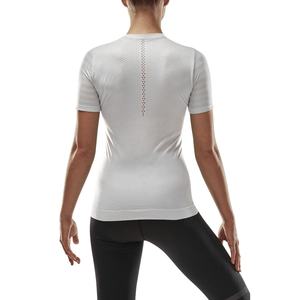 <b>Women's</b> <b>White</b> Crew Neck <b>Short</b> <b>Sleeve</b> Knitted T-<b>Shirt</b> Solid Color Casual Breathable Regular Fit Spring Summer Top - Product Image 4