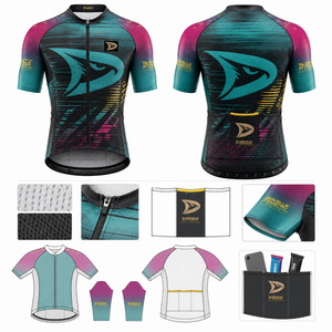 Maillot de cyclisme rétro Y2K personnalisé OEM pour hommes, manches courtes, maille respirante, impression par sublimation, maillot de vélo de route VTT - Product Image 5